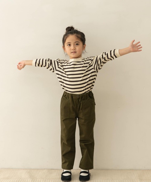 URBAN RESEARCH DOORS(アーバンリサーチドアーズ)の「コットンカラーボーダーロングTシャツ(KIDS)(Tシャツ/カットソー・キッズ・グレー系その他/ブルー系その他/ピンク系その他・120/105/150/135)」の16枚目の写真
