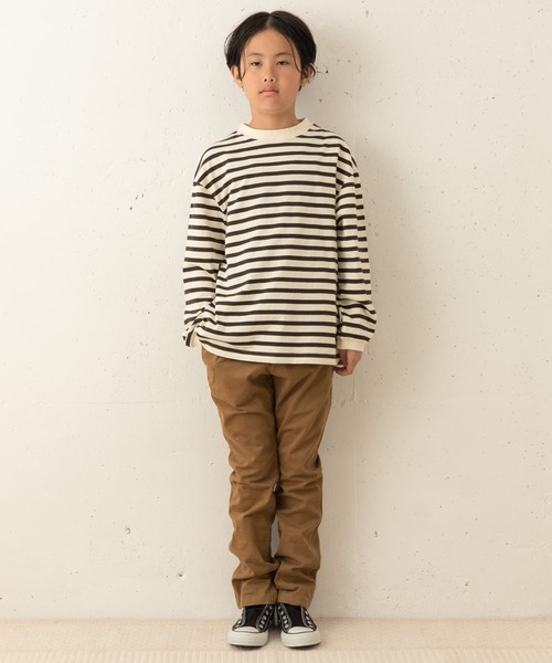 URBAN RESEARCH DOORS(アーバンリサーチドアーズ)の「コットンカラーボーダーロングTシャツ(KIDS)(Tシャツ/カットソー・キッズ・グレー系その他/ブルー系その他/ピンク系その他・120/105/150/135)」の20枚目の写真