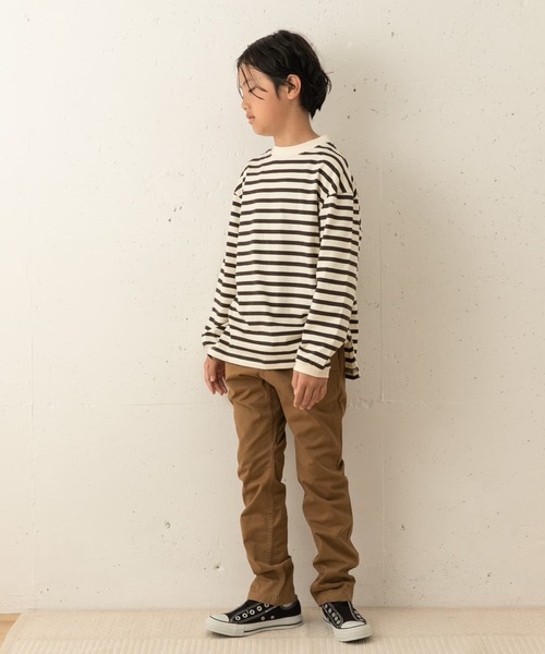 URBAN RESEARCH DOORS(アーバンリサーチドアーズ)の「コットンカラーボーダーロングTシャツ(KIDS)(Tシャツ/カットソー・キッズ・グレー系その他/ブルー系その他/ピンク系その他・120/105/150/135)」の21枚目の写真