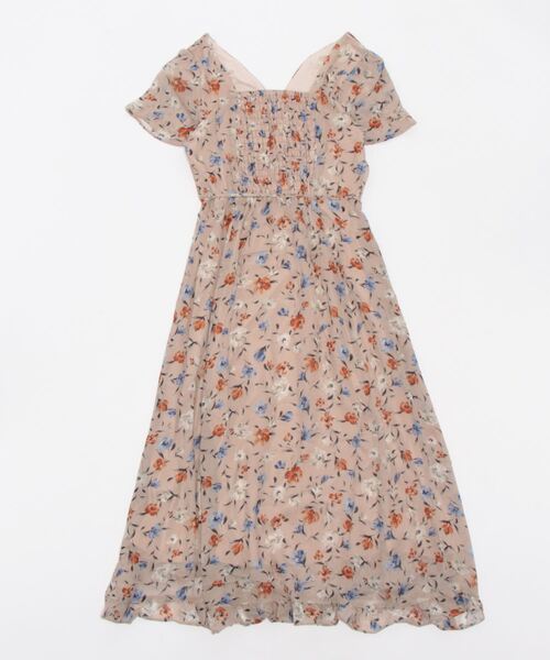 MOUSSY（マウジー）の「FLUTTER SLEEVE FLORAL ドレス（ワンピース