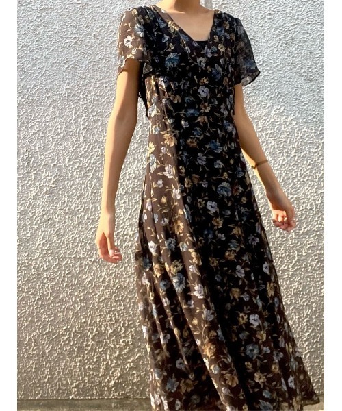 MOUSSY（マウジー）の「FLUTTER SLEEVE FLORAL ドレス（ワンピース