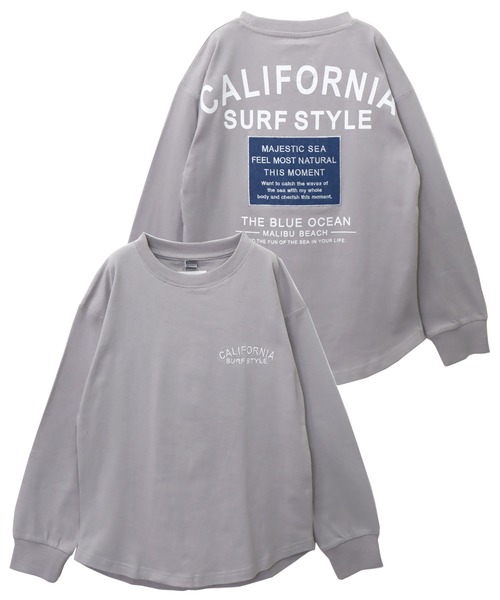 UNDERWRAPS(アンダーラップス)の「【WEB限定】刺繍バリエーションロンT(M3)(Tシャツ/カットソー・キッズ・ホワイト/チャコールグレー/ブラック/グレー/グリーン/ホワイト系2/ブラック系その他2/カーキ/ホワイト系その他/ライトピンク/ホワイト系3/ベージュ/グレー系その他2/ダークグレー/ライトグリーン・120/130/140/150/160)」の9枚目の写真