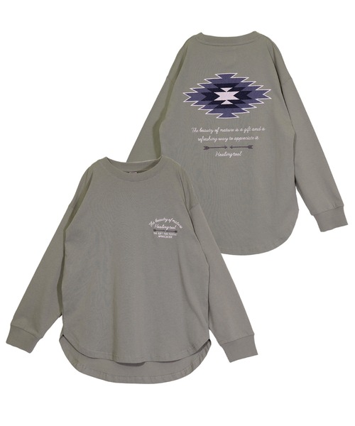 UNDERWRAPS(アンダーラップス)の「【WEB限定】刺繍バリエーションロンT(M3)(Tシャツ/カットソー・キッズ・ホワイト/チャコールグレー/ブラック/グレー/グリーン/ホワイト系2/ブラック系その他2/カーキ/ホワイト系その他/ライトピンク/ホワイト系3/ベージュ/グレー系その他2/ダークグレー/ライトグリーン・120/130/140/150/160)」の12枚目の写真