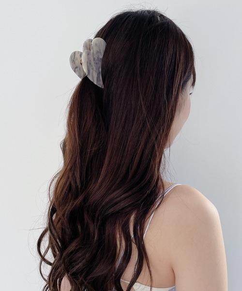 lilLilly（リルリリー）の「ハートヘアクリップ（バレッタ/ヘアクリップ・レディース・ブラウン/ピンク/クリア・FREE）」の10枚目の写真