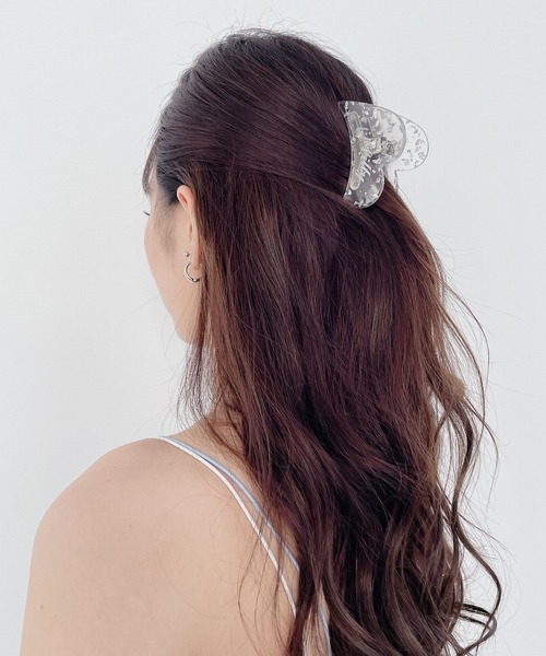 lilLilly（リルリリー）の「ハートヘアクリップ（バレッタ/ヘアクリップ・レディース・ブラウン/ピンク/クリア・FREE）」の7枚目の写真