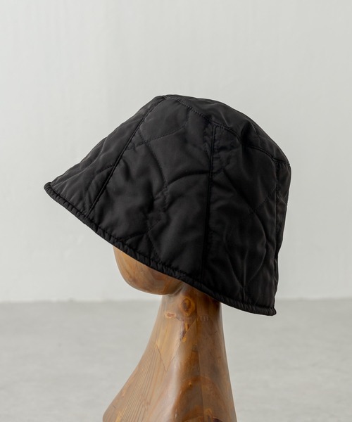 ear PAPILLONNER（イアパピヨネ）の「【SUM1 STYLE（スミスタイル）】キルティングハット（ハット・レディース・ブラック/キャメル・FREE）」の3枚目の写真