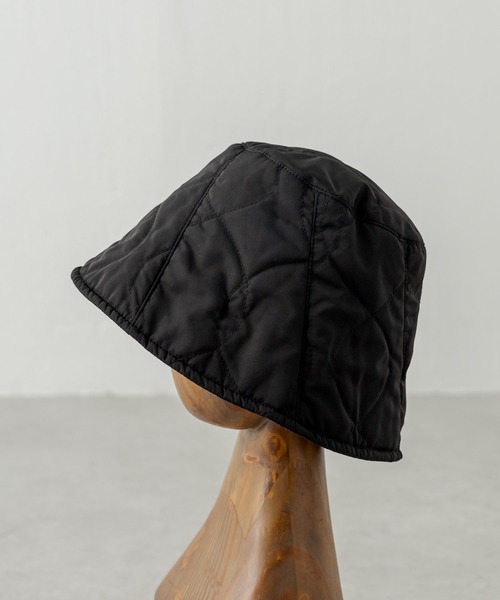 ear PAPILLONNER（イアパピヨネ）の「【SUM1 STYLE（スミスタイル）】キルティングハット（ハット・レディース・ブラック/キャメル・FREE）」の7枚目の写真
