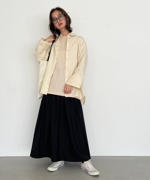 CLEIO（クレイオ）の「【CLEIO】ダブルカフスオーバーシャツ（シャツ/ブラウス・レディース・ピンクベージュ/アイボリー/マスタード・FREE）」の8枚目の写真