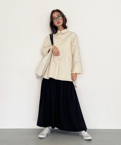 CLEIO（クレイオ）の「【CLEIO】ダブルカフスオーバーシャツ（シャツ/ブラウス・レディース・ピンクベージュ/アイボリー/マスタード・FREE）」の15枚目の写真