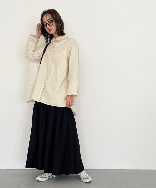 CLEIO（クレイオ）の「【CLEIO】ダブルカフスオーバーシャツ（シャツ/ブラウス・レディース・ピンクベージュ/アイボリー/マスタード・FREE）」の16枚目の写真