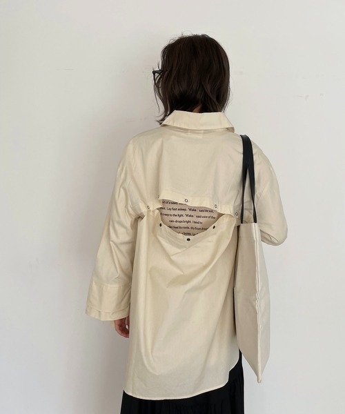 CLEIO（クレイオ）の「【CLEIO】ダブルカフスオーバーシャツ（シャツ/ブラウス・レディース・ピンクベージュ/アイボリー/マスタード・FREE）」の6枚目の写真