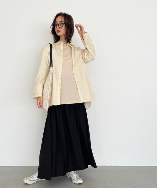 CLEIO（クレイオ）の「【CLEIO】ダブルカフスオーバーシャツ（シャツ/ブラウス・レディース・ピンクベージュ/アイボリー/マスタード・FREE）」の7枚目の写真