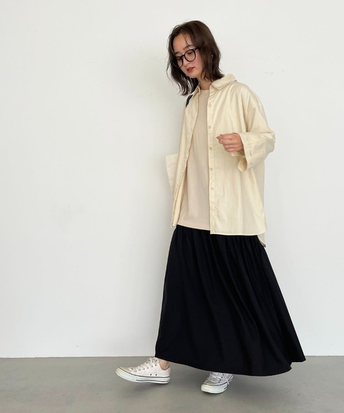 CLEIO（クレイオ）の「【CLEIO】ダブルカフスオーバーシャツ（シャツ/ブラウス・レディース・ピンクベージュ/アイボリー/マスタード・FREE）」の9枚目の写真