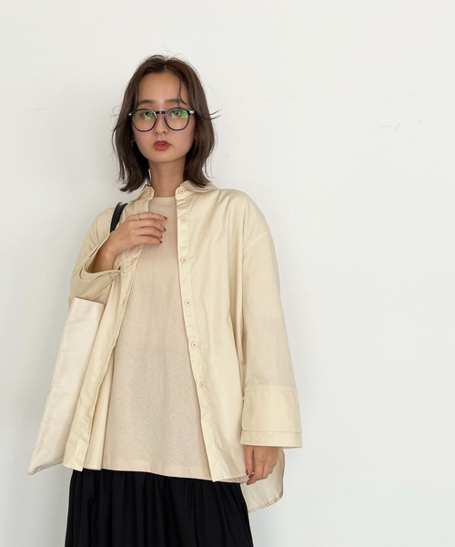 CLEIO（クレイオ）の「【CLEIO】ダブルカフスオーバーシャツ（シャツ/ブラウス・レディース・ピンクベージュ/アイボリー/マスタード・FREE）」の5枚目の写真