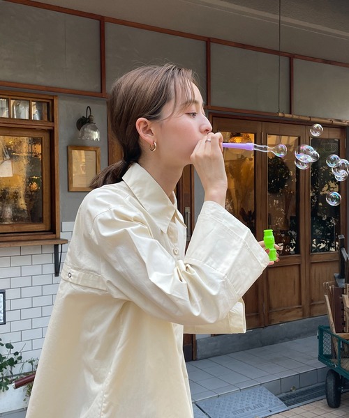 CLEIO（クレイオ）の「【CLEIO】ダブルカフスオーバーシャツ（シャツ/ブラウス・レディース・ピンクベージュ/アイボリー/マスタード・FREE）」の22枚目の写真