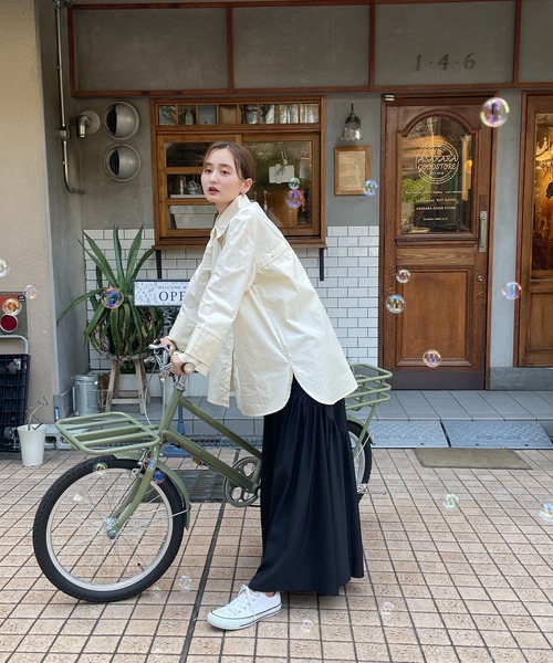 CLEIO（クレイオ）の「【CLEIO】ダブルカフスオーバーシャツ（シャツ/ブラウス・レディース・ピンクベージュ/アイボリー/マスタード・FREE）」の21枚目の写真