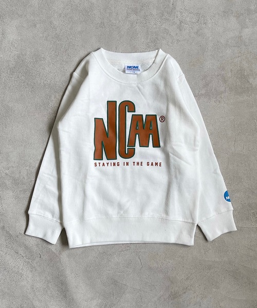 NCAA（エヌシーエーエー）の「【NCAA】ロゴトレーナー（100～140cm）（スウェット・キッズ・ホワイト/杢グレー・100/110/120/130/140）」の6枚目の写真