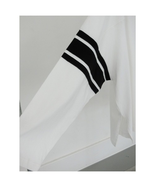 ulu（ウル）の「Raglan long sleeve big line t shirt（Tシャツ/カットソー・レディース・ブラック/グリーン・FREE）」の17枚目の写真