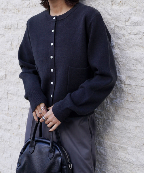 Chillfar(チルファー)の「ポケットカーディガン(カーディガン/ボレロ・レディース・ブラック/ピンク/ブルー/アイボリー/ダークブルー/レッド/グレー/グレー系1/グレー系/ネイビー系/ピンク系その他/チャコール/ネイビー/イエロー・FREE)」の7枚目の写真