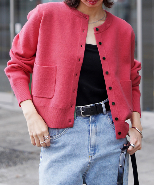 Chillfar(チルファー)の「ポケットカーディガン(カーディガン/ボレロ・レディース・ブラック/ピンク/ブルー/アイボリー/ダークブルー/レッド/グレー/グレー系1/グレー系/ネイビー系/ピンク系その他/チャコール/ネイビー/イエロー・FREE)」の13枚目の写真