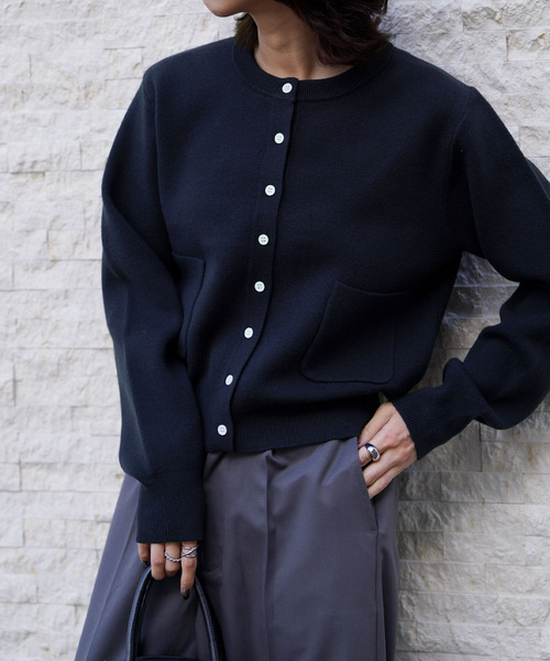 Chillfar(チルファー)の「ポケットカーディガン(カーディガン/ボレロ・レディース・ブラック/ピンク/ブルー/アイボリー/ダークブルー/レッド/グレー/グレー系1/グレー系/ネイビー系/ピンク系その他/チャコール/ネイビー/イエロー・FREE)」の15枚目の写真