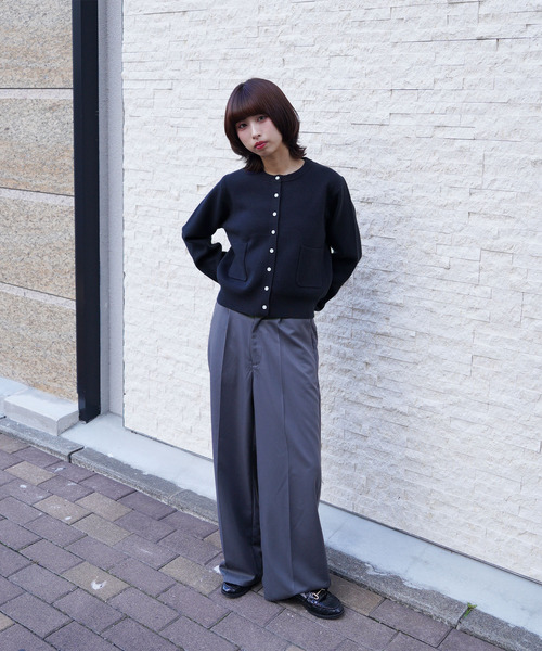 Chillfar(チルファー)の「ポケットカーディガン(カーディガン/ボレロ・レディース・ブラック/ピンク/ブルー/アイボリー/ダークブルー/レッド/グレー/グレー系1/グレー系/ネイビー系/ピンク系その他/チャコール/ネイビー/イエロー・FREE)」の17枚目の写真