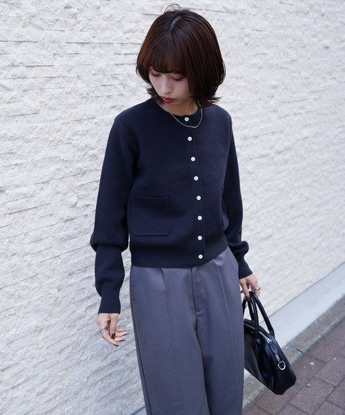 Chillfar(チルファー)の「ポケットカーディガン(カーディガン/ボレロ・レディース・ブラック/ピンク/ブルー/アイボリー/ダークブルー/レッド/グレー/グレー系1/グレー系/ネイビー系/ピンク系その他/チャコール/ネイビー/イエロー・FREE)」の19枚目の写真