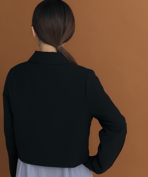 HEYUMM(ヘユム)の「ダブルボタンショートジャケット(その他アウター・レディース・モカ/ブラック/アイボリー・ONE)」の7枚目の写真