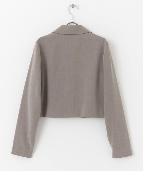 HEYUMM(ヘユム)の「ダブルボタンショートジャケット(その他アウター・レディース・モカ/ブラック/アイボリー・ONE)」の11枚目の写真