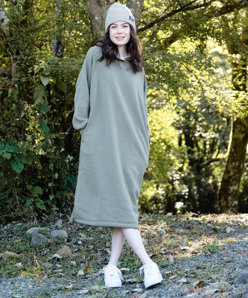 OUTDOOR PRODUCTS APPAREL(アウトドアプロダクツアパレル)の「身頃ボア ワンピース(ワンピース・レディース・スミクロ/ライトグリーン/ネイビー/ベージュ・MEDIUM/LARGE)」の15枚目の写真