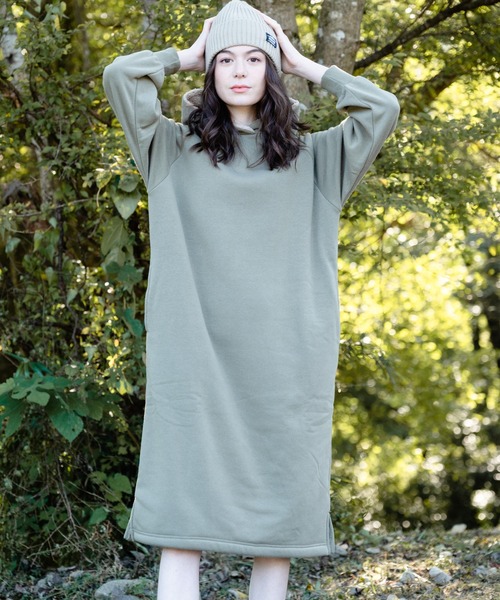 OUTDOOR PRODUCTS APPAREL(アウトドアプロダクツアパレル)の「身頃ボア ワンピース(ワンピース・レディース・スミクロ/ライトグリーン/ネイビー/ベージュ・MEDIUM/LARGE)」の19枚目の写真