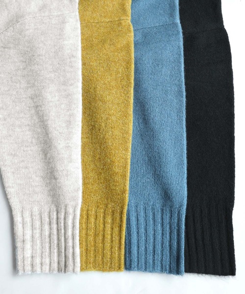 andme（アンドミー）の「セーラーカラー長袖ハーフジップニットワンピース（ワンピース・レディース・チャコールグレー/オフホワイト/イエロー/ライトピンク/グレイッシュベージュ/ライトグレー/ライム/ブラック/ブルー・M）」の20枚目の写真