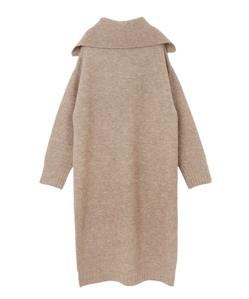 andme（アンドミー）の「セーラーカラー長袖ハーフジップニットワンピース（ワンピース・レディース・チャコールグレー/オフホワイト/イエロー/ライトピンク/グレイッシュベージュ/ライトグレー/ライム/ブラック/ブルー・M）」の18枚目の写真