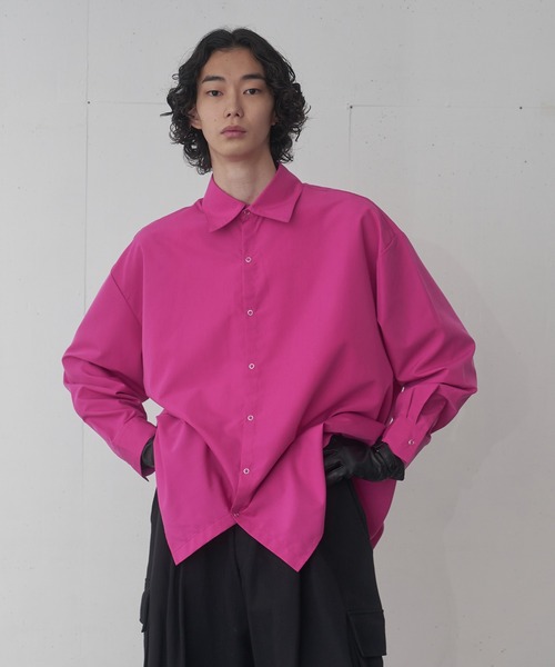 FEKETE（フェケテ）の「OVERSIZED SNAPS SHIRT / オーバーフィットスナップシャツ（シャツ/ブラウス・メンズ・ミント/ピンク/ブラック・MEDIUM/LARGE）」の3枚目の写真