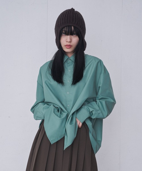 FEKETE（フェケテ）の「OVERSIZED SNAPS SHIRT / オーバーフィットスナップシャツ（シャツ/ブラウス・メンズ・ミント/ピンク/ブラック・MEDIUM/LARGE）」の9枚目の写真