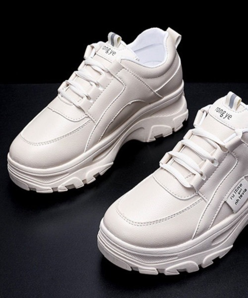 Auntie Rosa（アンティローザ）の「韓国風厚底スニーカー（スニーカー・レディース・アイボリー/ホワイト・35inch/36inch/38inch/37inch/39inch）」の8枚目の写真