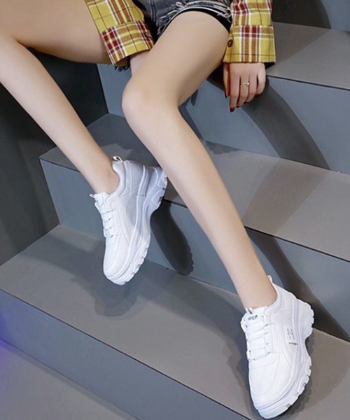 Auntie Rosa（アンティローザ）の「韓国風厚底スニーカー（スニーカー・レディース・アイボリー/ホワイト・35inch/36inch/38inch/37inch/39inch）」の15枚目の写真