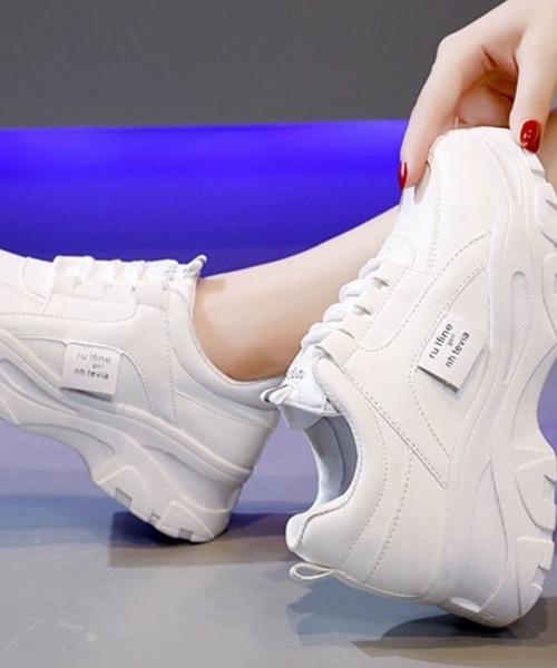 Auntie Rosa（アンティローザ）の「韓国風厚底スニーカー（スニーカー・レディース・アイボリー/ホワイト・35inch/36inch/38inch/37inch/39inch）」の18枚目の写真