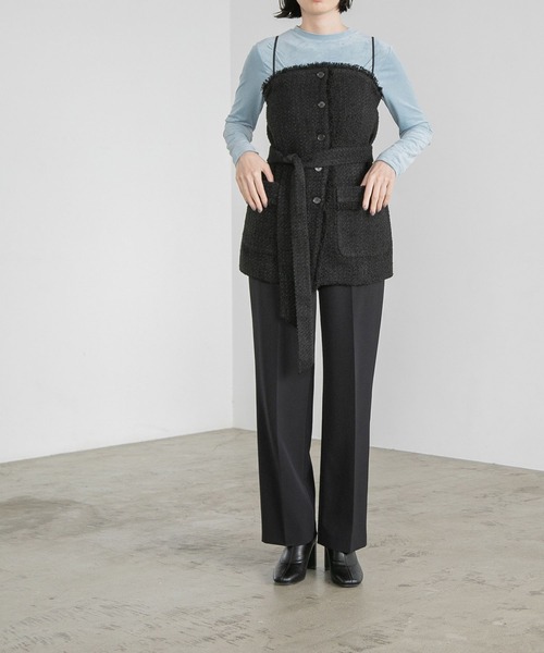 yuw（ユウ）の「ベロアプルオーバーロングスリーブ　174289（Tシャツ/カットソー・レディース・ネイビー/ブルー/ブラック・FREE）」の11枚目の写真