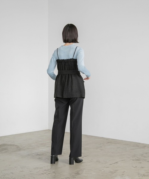 yuw（ユウ）の「ベロアプルオーバーロングスリーブ　174289（Tシャツ/カットソー・レディース・ネイビー/ブルー/ブラック・FREE）」の13枚目の写真