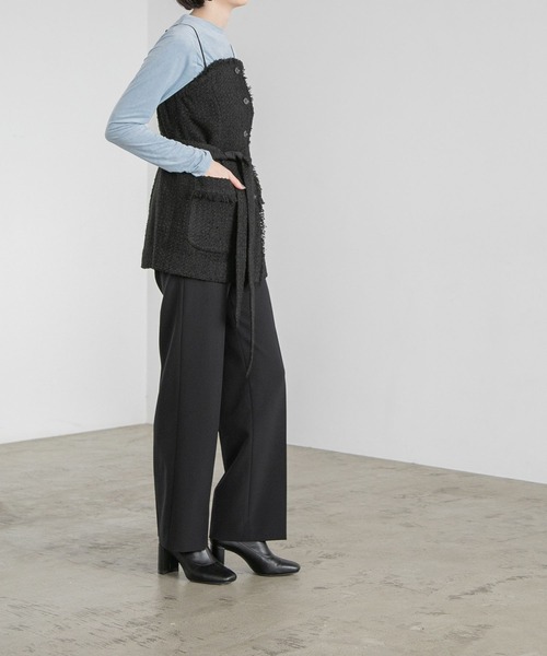 yuw（ユウ）の「ベロアプルオーバーロングスリーブ　174289（Tシャツ/カットソー・レディース・ネイビー/ブルー/ブラック・FREE）」の14枚目の写真