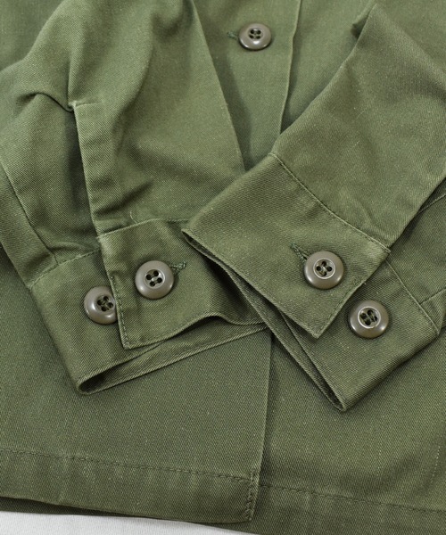 VINTAGE（ヴィンテージ）の「【ヴィンテージ古着】80's ミリタリー U.S.ARMY ユーティリティーシャツ（ミリタリージャケット・メンズ・カーキ・SMALL）」の7枚目の写真