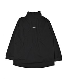 【ADAMPATEK/アダムパテック】plain stitch mock neck cut sew/刺繍入りモックネックロンT