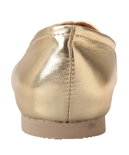 Ungrid（アングリッド）の「デザインスクエアトゥギャザーフラットシューズ（パンプス・レディース・ブラック/ゴールド・S/M/L）」の8枚目の写真