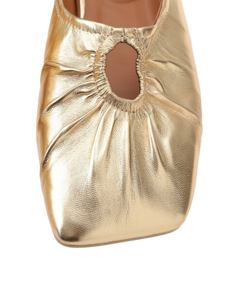 Ungrid（アングリッド）の「デザインスクエアトゥギャザーフラットシューズ（パンプス・レディース・ブラック/ゴールド・S/M/L）」の9枚目の写真