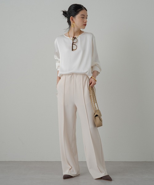 新品　Loungedress バックロゴシャツブルゾン　ホワイト　ラウンジドレス 新品 Loungedress バックロゴシャツブルゾン ホワイト ラウンジ