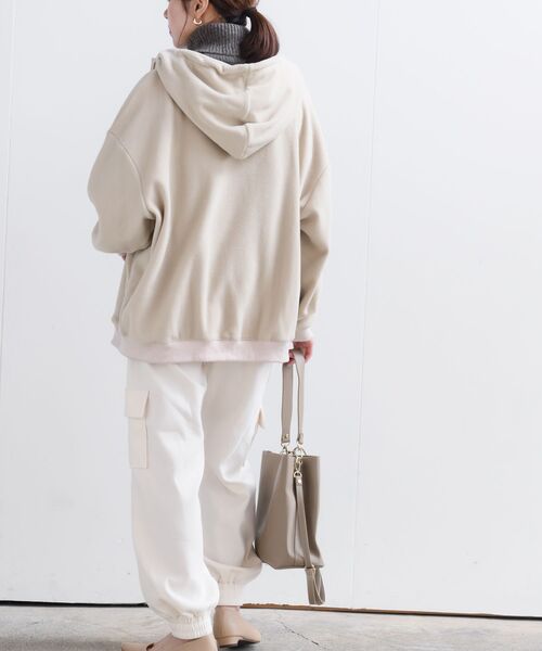 rps（アールピーエス）の「フリースＢＩＧＺＩＰパーカー（パーカー・レディース・アイボリー/ブラック/カーキ/ベージュ・フリー）」の7枚目の写真