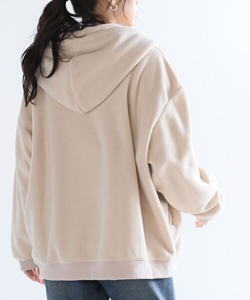 rps（アールピーエス）の「フリースＢＩＧＺＩＰパーカー（パーカー・レディース・アイボリー/ブラック/カーキ/ベージュ・フリー）」の14枚目の写真