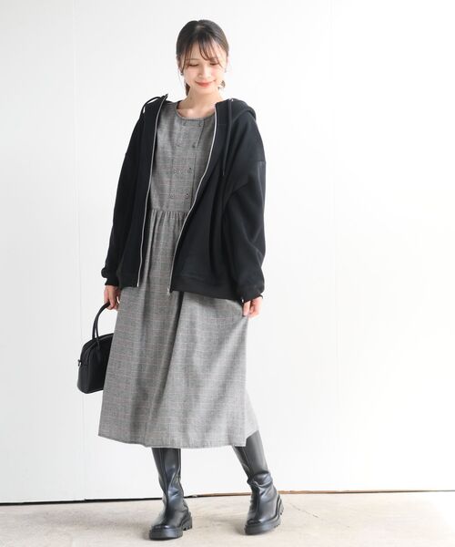 rps（アールピーエス）の「フリースＢＩＧＺＩＰパーカー（パーカー・レディース・アイボリー/ブラック/カーキ/ベージュ・フリー）」の15枚目の写真