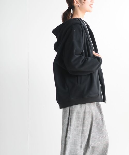 rps（アールピーエス）の「フリースＢＩＧＺＩＰパーカー（パーカー・レディース・アイボリー/ブラック/カーキ/ベージュ・フリー）」の16枚目の写真